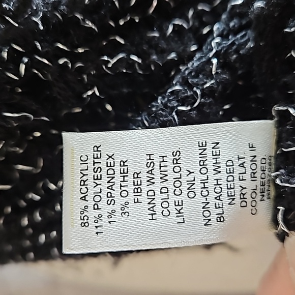 Cato Black/Silver Stretch Infinity Scarf - Picture 5 of 5